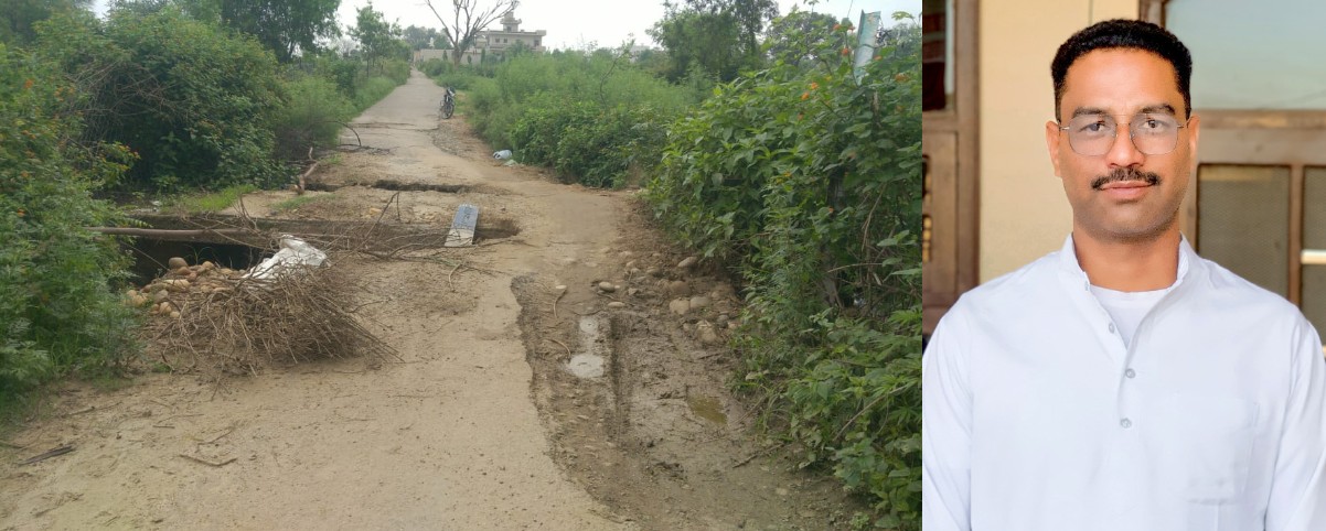 गांव पिपलीवाल व डल्लेवाल रोड के बीच यातायात ठप
